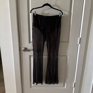 H&M Sheer Black Flared Pants